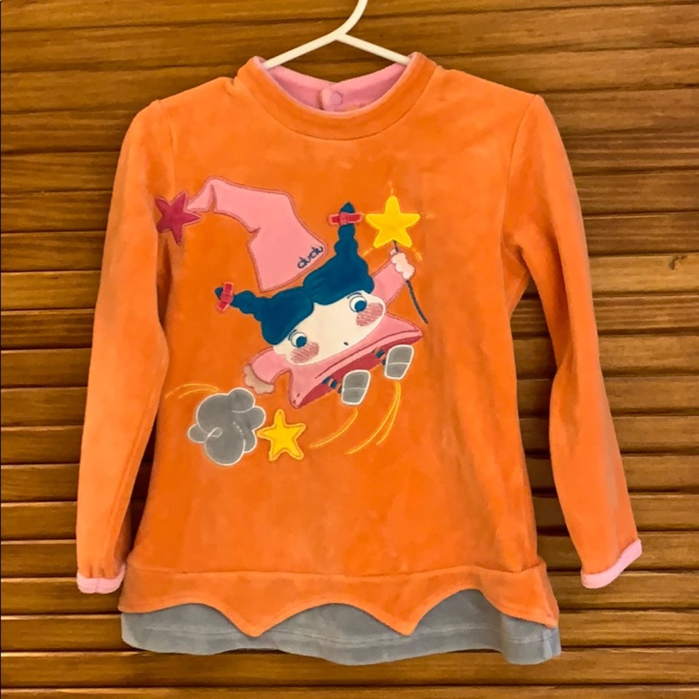 Dudu brand velour tunic/dress. Size 2T